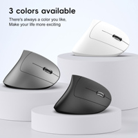Nouvelle Arrivée 2025 HXS] Souris Verticale Gaming Double Mode pour Droitiers Ergonomique ABS 600mAh Rechargeable 2400DPI LED Type-C Sans Fil