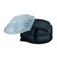 Boîte à lunch jetable en plastique PP de qualité alimentaire allant au micro-ondes Boîte à lunch à 5 compartiments