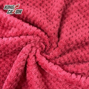 KINGCASON Shinny Bright Soft Velvet Flees tessuti 200Gsm poliestere ananas flanella tessuto in pile - Product Image 3