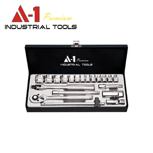 A1 Professional Grade 20 Piece 3 8 Dr Tool Set with 72TH Ratchet Handle and Sockets Complete Tool Kit for Versatile Applications