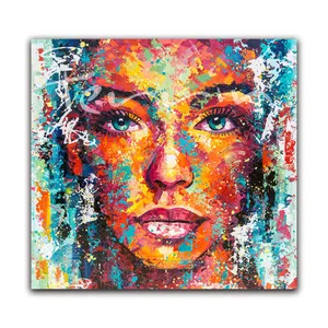 Nouveau Jet toile peinture murale triptyque noyau couloir porche suspendu décor afro-américain Art fille peinture à l'huile