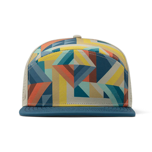 Cappellino Snapback Sportivo Oxford a Blocchi di Colore OEM Merlin, Personalizzabile con Bottone Superiore, Sigillo in Gomma, Fascia Antisudore, Etichetta Tessuta, 6 Pannelli - Product Image 3