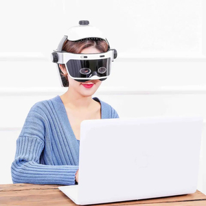 Nueva generación inteligente uso doméstico aplicación Control cabeza ojo relajación alivio automático música incorporada Bluetooth masajeador de cabeza - Product Image 5