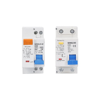 Disjoncteur différentiel industriel et domestique en plastique DPNL 230V 1P+N, protection contre les fuites de courant, RCBO MCB 4kA Din