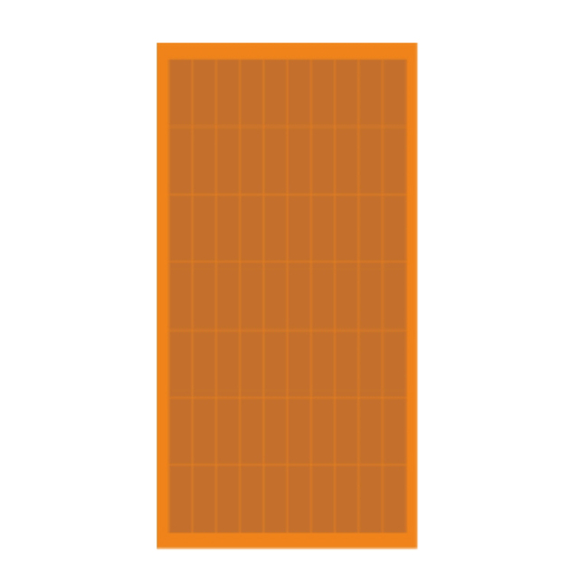115W Orange Colorful Glass Bificial Solar Panel BIPV Mono TOPCON N Type Flat High Quality Bipv Solar Panels Building Solutions