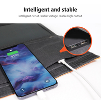 Panneau solaire monocristallin Sunpower 21W en gros avec 2 chargeurs USB, charge rapide, étanche, pliable, pour iPhone, randonnée