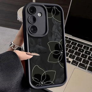Hermosa funda de teléfono con patrón de flores románticas para A13 A14 A15 5G <span class=keywords><strong>A52</strong></span> S24 PLUS Color caramelo funda trasera esmerilada <span class=keywords><strong>a</strong></span> prueba de golpes - Product Image 3