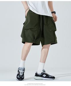Pantalones Cortos Cargo de Punto a Cuadros Digitales para Verano, Transpirables, Ligeros, de Secado Rápido, Cómodos, Informales, para Trabajo, OEM, para Hombre - Product Image 6