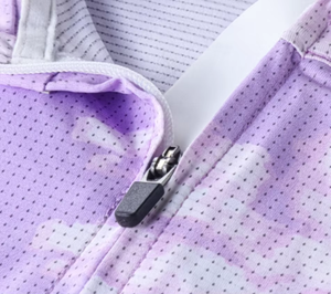 Maillot de cyclisme Zede violet tie-dye en polyester respirant, coupe-vent, à séchage rapide, imprimé, à manches longues, idéal pour les événements cyclistes - Product Image 6