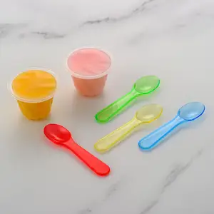 फैक्टरी सीधे बिक्री थोक मिनी मिठाई चम्मच डिस्पोजेबल प्लास्टिक स्कूप आइसक्रीम स्कूप वेडिंग डिनर रेस्तरां स्कूल के लिए