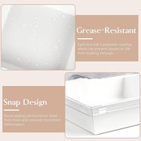 Boîte à gâteaux en papier blanc et rose IMEE, pour sandwichs, pâtisseries sucrées, gâteaux roulés suisses, tranches de gâteaux, avec couvercle transparent, emballage en gros