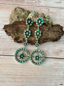 Pendientes Colgantes Hechos a Mano de Plata de Ley con Turquesa Kingman y Plata de Ley, Joyería Artesanal Única para Mujer, Regalo - Product Image 3