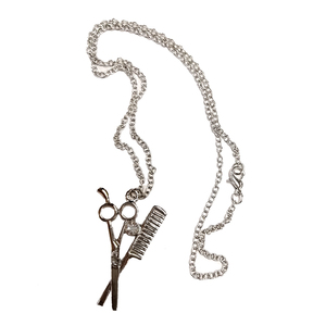 Crystal Barber Shop Turn Light 3D collana Crown <span class=keywords><strong>parrucchiere</strong></span> Logo collana pendenti barbieri gioielli regalo - Product Image 5