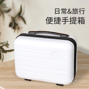 Pink 14-Inch Waterproof <b>Makeup</b> <b>Case</b> Large Capacity Lightweight Portable Cosmetic Bag For Travel With Zipper Closure - Product Image 4
