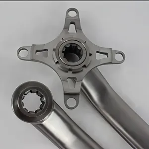 Juego de <span class=keywords><strong>Bielas</strong></span> de Bicicleta de Titanio CNC Personalizado, BCD144, Cuadrado Cónico - Product Image 2