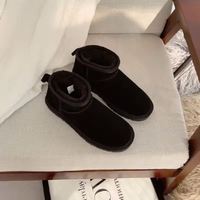 Bottes de neige de luxe de haute qualité pour femmes, chaudes, douces, confortables, de marque classique, en coton, imperméables