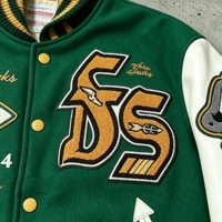 Fabricant OEM ODM sur mesure de haute qualité, veste de baseball varsity pour homme en chenille brodée personnalisée