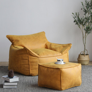 Poltrona <span class=keywords><strong>a</strong></span> <span class=keywords><strong>sacco</strong></span> in pelle scamosciata di lusso con divano <span class=keywords><strong>a</strong></span> <span class=keywords><strong>sacco</strong></span> pigro per interni ottomano non riempito - Product Image 5