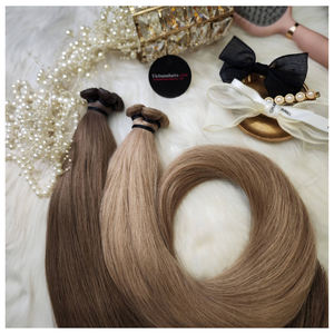 Extensions de cheveux 100% vierges Genius Weft, cuticules alignées, pointes épaisses, lisses naturelles, vente en gros - Product Image 5