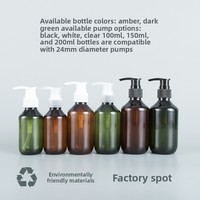 Nouvel arrivage en stock – Bouteille distributrice Boston en PET avec pompe, sérigraphiée, 200 ml, 300 ml, 400 ml, 500 ml, pour shampoing et gel douche
