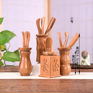 Juego de Té de Seis Piezas, Cuadrado, de Bambú, Ecológico, Accesorios para Té Kung Fu, para el Té de la Tarde - Product Image 2