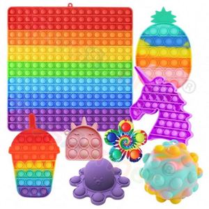 New 2025 Silicone Fidget Toys EDC <b>Push</b> <b>Light</b> Stress Relief Desk Toy for Adults & Kids Certified Safe & Customizable - Product Image 1