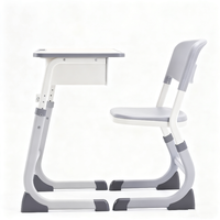 Bureau et chaise modernes réglables pour étudiants Mobilier de salle de classe OEM ODM en métal fabriqué par le fabricant de bureaux pour étudiants