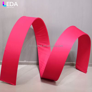LEDA New Design curve <b>Backdrop</b> Polycarbonate sheet red curtain for wedding <b>Party</b> Decoration - Product Image 3