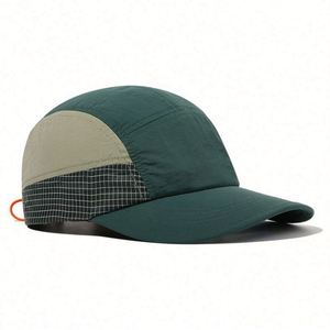 Casquette de baseball respirante à 5 panneaux avec cordon élastique, séchage rapide, visière bec de canard, couleurs assorties, pour femmes et hommes, idéale pour l'extérieur - Product Image 3