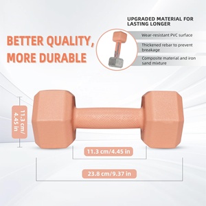 Easy-Grip Rubber+Cast Iron Dumbbells for Home <b>Strength</b> <b>Training</b> and Custom Arm Workout - Product Image 3