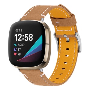 <span class=keywords><strong>Bracelet</strong></span> de remplacement pour <span class=keywords><strong>Fitbit</strong></span> <span class=keywords><strong>Versa</strong></span> <span class=keywords><strong>3</strong></span>/Sense First Layer Cowhide Single Tour <span class=keywords><strong>Bracelet</strong></span> de montre en <span class=keywords><strong>cuir</strong></span> - Product Image 2