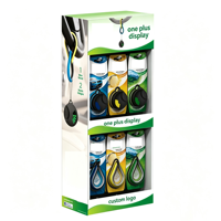Support d'affichage en carton ondulé pliable et recyclable personnalisé, support de sol pour désodorisant suspendu pour supermarché