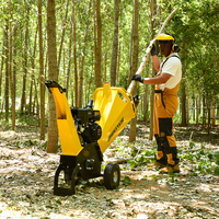 AUSTTER Foresterie 7HP Branche de bois Déchiqueteuse à bois Broyeur d'arbres Déchiqueteuse Déchiqueteuse à bois