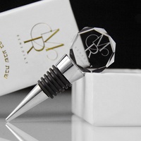 Bouchon de bouteille en verre fantaisie, jetable, à facettes de diamant, pour vin rouge, whisky, champagne, accessoires pour bouteilles de vin