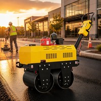 Rouleau compresseur à vibrations à double tambour avec moteur GX390 Vente en gros