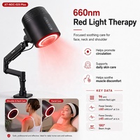 AT-NDC-025 Plus-Red Aspirateur de poussière pour ongles professionnel avec thérapie par lumière rouge 630nm-660nm Infrarouge proche