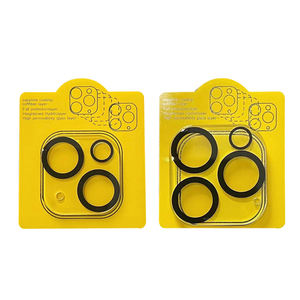 Para iPhone 16 Protector de lente de cámara transparente Protector de cobertura completa con vidrio templado de círculo negro para iPhone 15 14 16 <span class=keywords><strong>Pro</strong></span> Max - Product Image 1