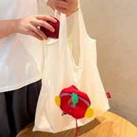 Dessin animé pomme Polyester à collectionner pliable environnement grande capacité supermarché sac fourre-tout