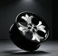 Velg Empat Palang Berdesain Retro Mewah Tempa 6061-T6 Perak Gloss Hitam 18 19 20 21 22 inci 5x100 5x114.3 untuk Sedan Klasik Mewah