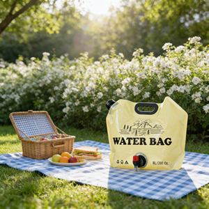Sac à eau de camping extérieur personnalisable, pliable, portable, capacité de 1L à 10L, réutilisable avec valve pour le stockage de bière et de jus - Product Image 1