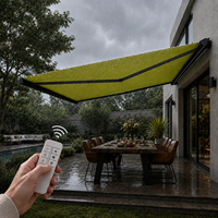 Auvent rétractable extra large de 7 m de la marque Awning Factory Company, solution d'ombrage extérieur motorisée à cassette intégrale pour projets commerciaux