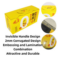 Boîte cadeau portable personnalisée en carton ondulé à trois couches, écologique, imperméable et de qualité alimentaire pour l'emballage de collations