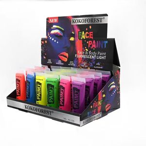 Pintura Corporal Fluorescente que Brilla en <span class=keywords><strong>la</strong></span> Oscuridad, 6 Colores, para Rostro y Cuerpo, Ideal para Fiestas y <span class=keywords><strong>Halloween</strong></span> - Product Image 2