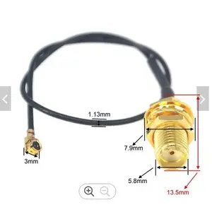 Winnix RG174/316 BNC to MMCX connector RF coaxial Cable 10-20cm for 865-868Mhz rfid reader and antenna