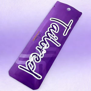 Sachets personnalisés avec logo, sacs à trois soudures latérales, pochette pour pinceaux cosmétiques, emballage jetable avec trou - Product Image 1