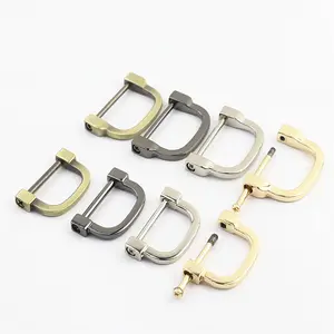 25/30mm Alloy Detachable screw D-ring Buckle shackleBag Strap Buckle pin joint Connector Bag Strap Clasp Leather craft Part