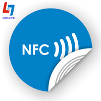 Mini Etiqueta Programable para Hoteles, 13.56MHz I-CODE SLIX-L RFID, Etiqueta NFC sin Contacto, Adhesiva