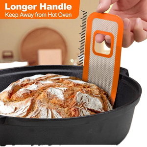 8.3 Inch Sourdough <b>Silicone</b> Bread Sling with Long Handles Eco-Friendly Bread Liner Mat for Dutch Oven Free Samples - Product Image 3