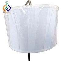 Lámparas de Pie Modernas con Pantalla de Tela Blanca, Base Redonda Negra Mate, para Hotel, Fabricante Light Days Inn, para Decoración de Sala de Estar