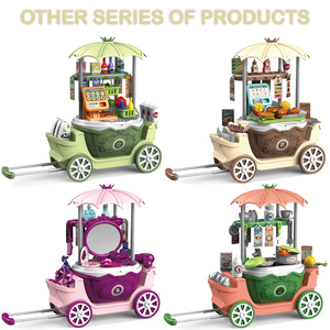 BSCI FTY 2021 plus récent cuisine jouets ensemble de jeu 69 pièces cuisine jouets 4 en 1 Surprise crème glacée panier princesse voiture pour les enfants - Product Image 5